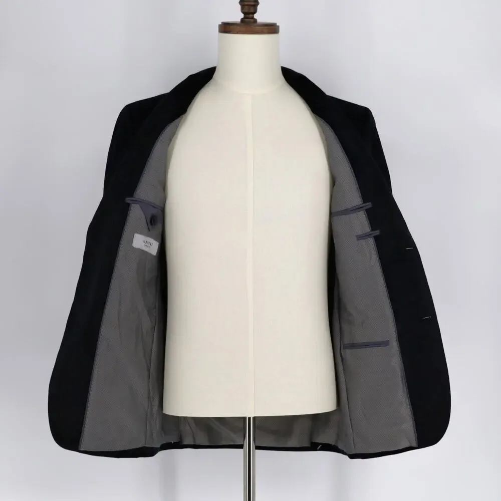 Alfani Men's Solid Black Velvet Slim Fit Classic Suit Blazer Sport Coat Size 36R